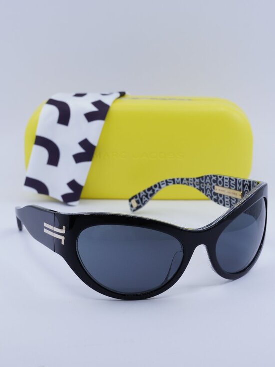 Marc Jacobs MJ 1087/S 0807 2K Cat Eye Sunglasses - Black / Grey AR main image 6
